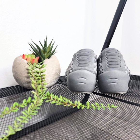 Skechers 49025 Gray Relaxed Fit Memory Foam Leather & Weave Comfort Shoes SZ 10 - Picture 8 of 10